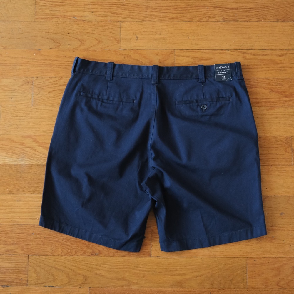 J.Crew Mercantile Flex Gramercy Shorts Mens Navy Blue Cotton Stretch 38 NWT - Picture 7 of 8